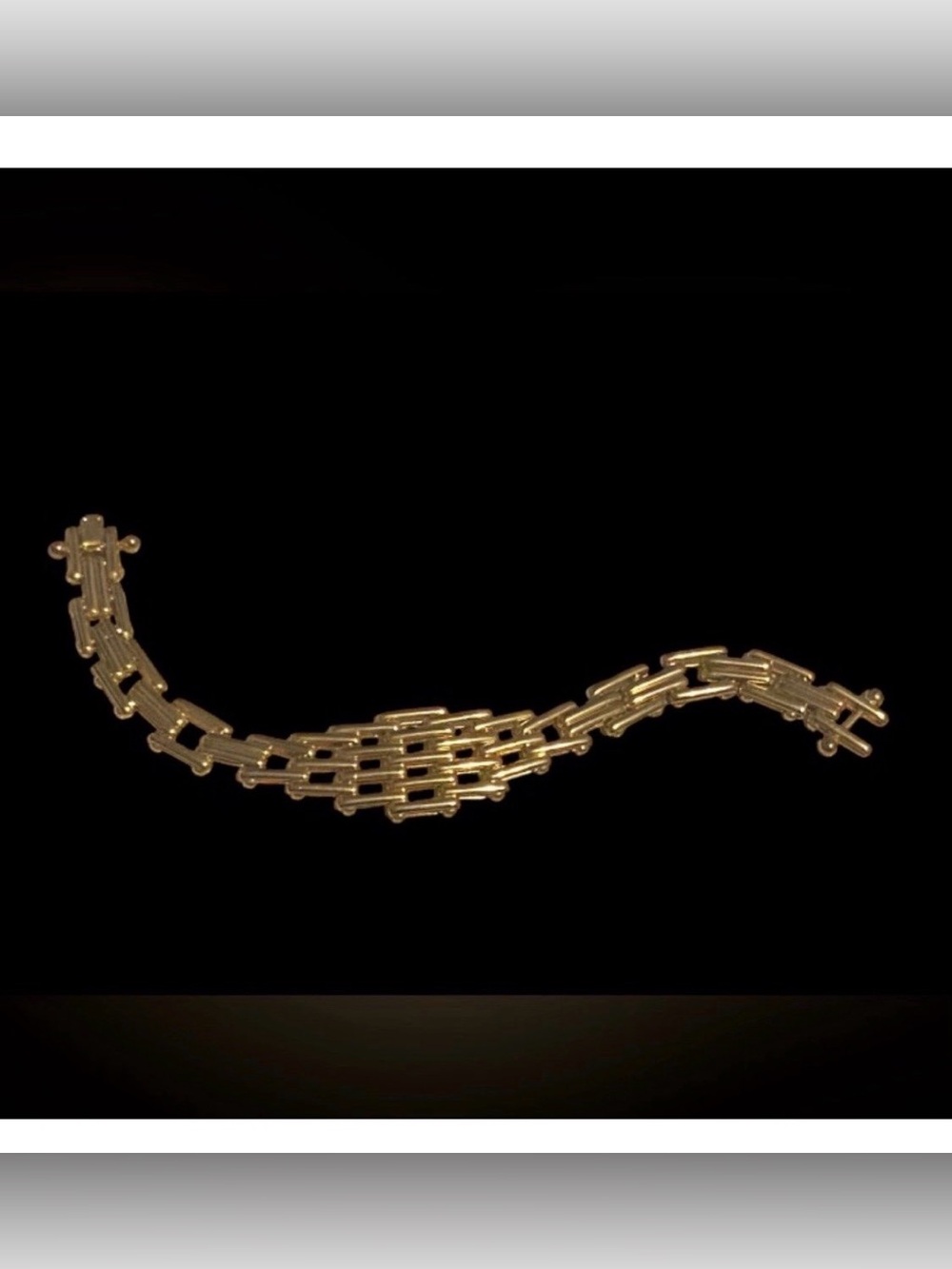 Vintage Gold Tone Bracelet #7487 ❤️🔥